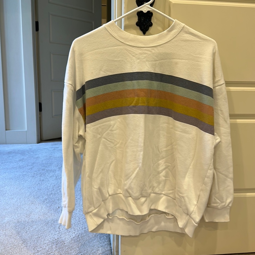 striped american eagle crewneck